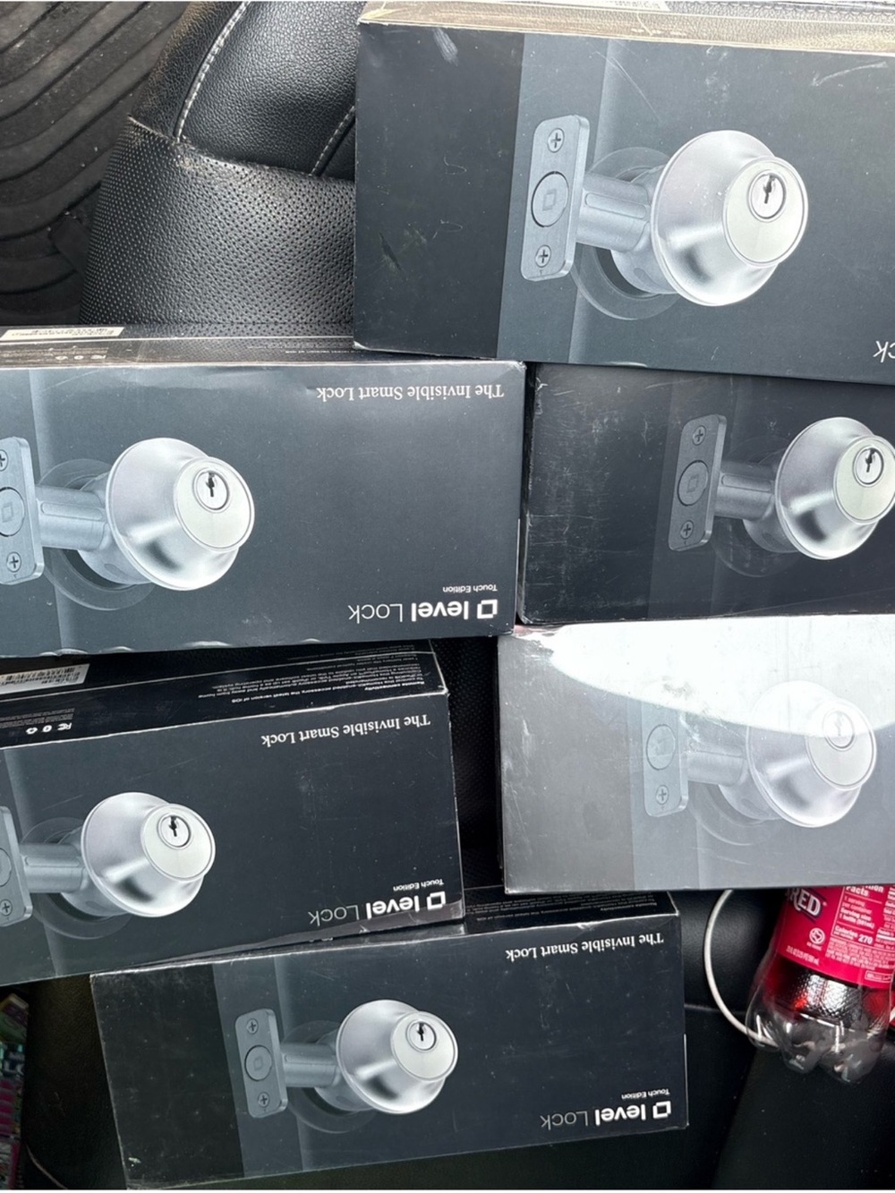 Level Lock Black Door Knob (Multiple Boxes)